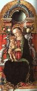 Carlo Crivelli Madonna and Child Enthroned with a Donor oil painting reproduction